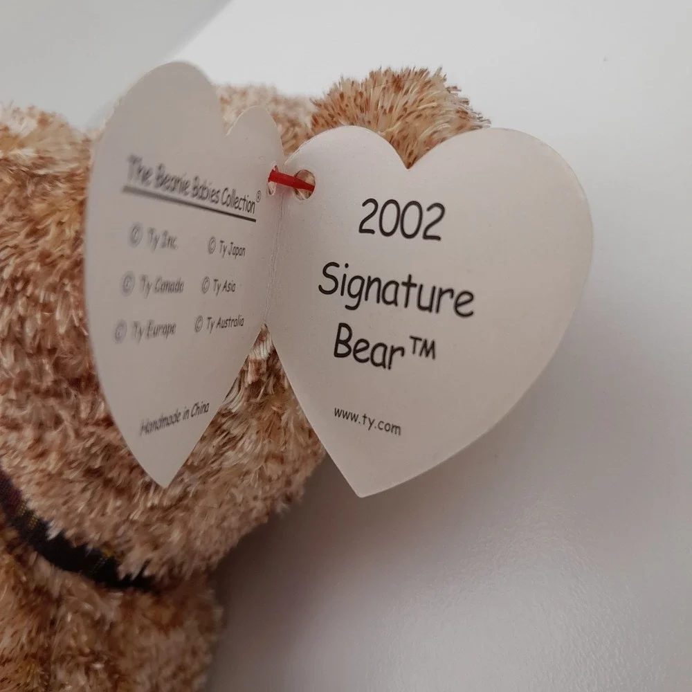 Ty Beanie Baby 2002 Signature Bear Plush 8.5
